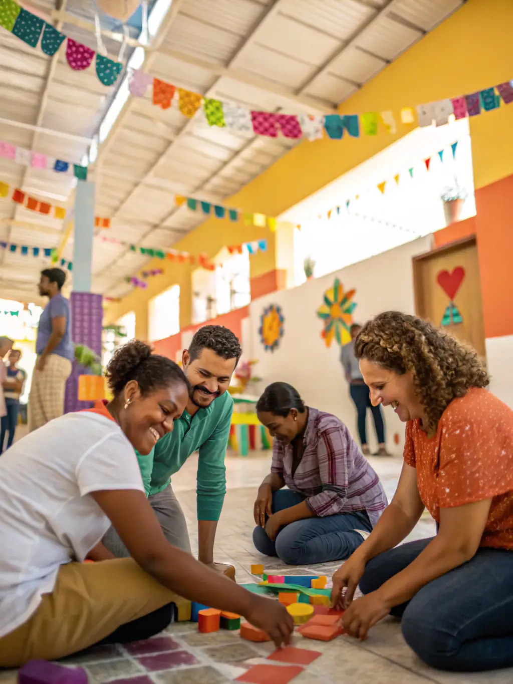 A photograph of a diverse group of individuals attending a cultural event organized by L AVANT SCENE, capturing the inclusive and welcoming atmosphere of the organization's programming.